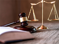 photo of attorney symbols on desk